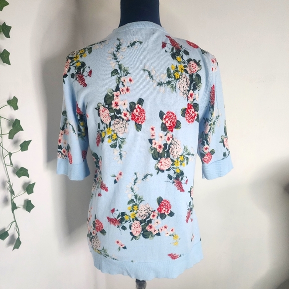 New York & Co Floral Button Down Cardigan Sweater - Picture 7 of 10